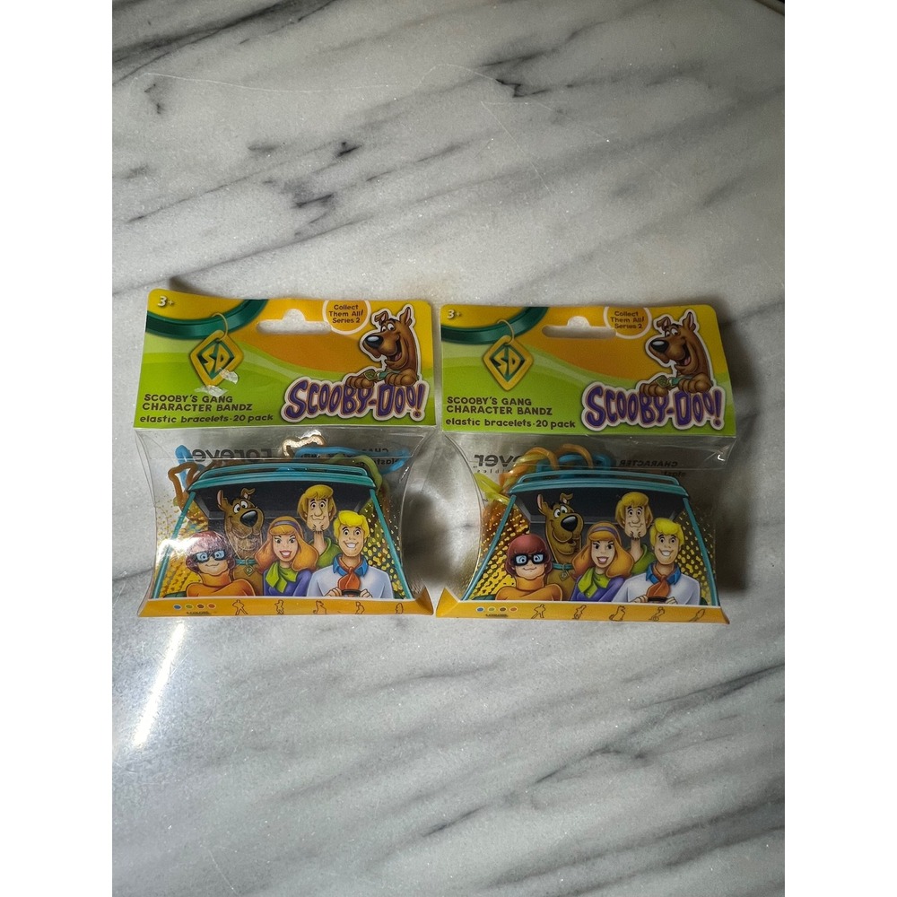 VTG NIP Scooby Doo Gang Silly Bands Elastic Bracelets 20 Pack Collectible Fun
